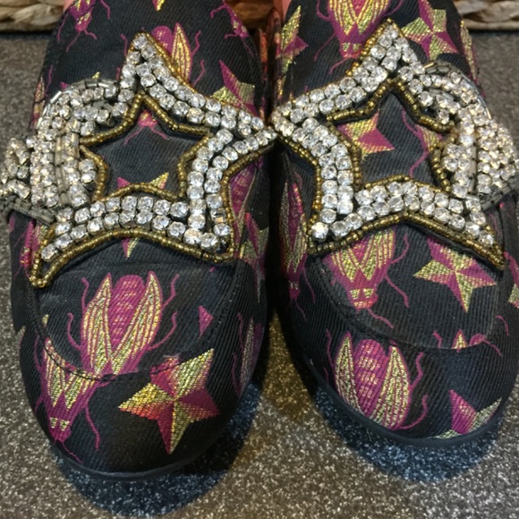 Circus by Sam Edelman Black and Pink Embellished Loafers - Picture 4 of 13